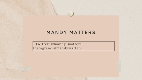 Header of mandymatters